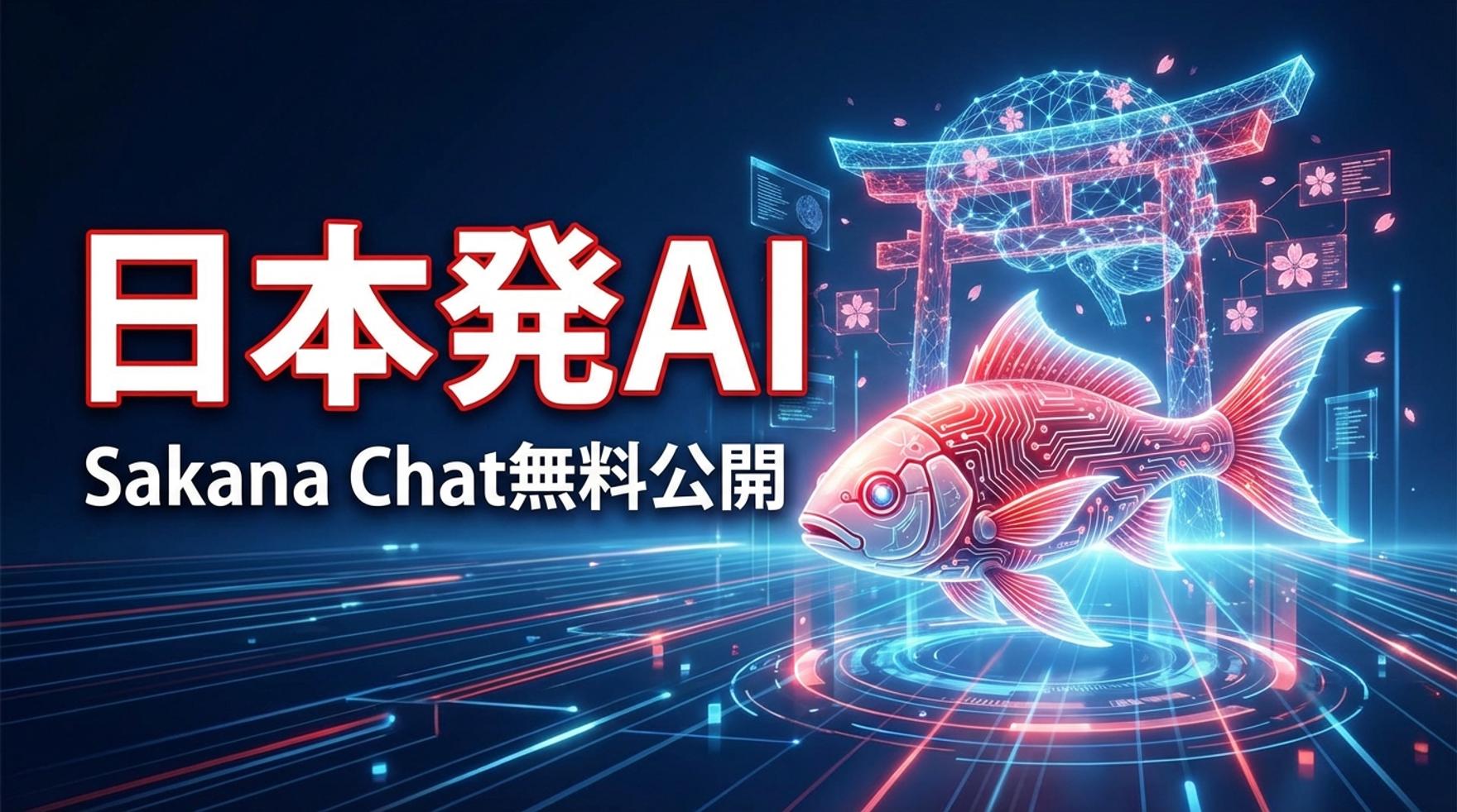 Sakana Chat無料公開〜日本発AI技術革新とSDGs目標9「産業と技術革新」〜