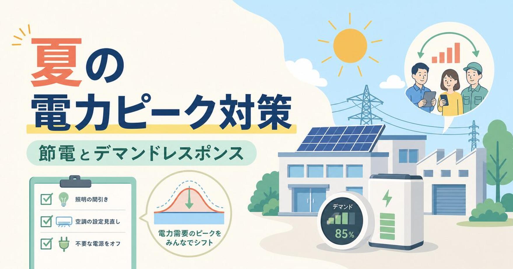 2026年夏の電力ピークに備える｜中小企業の節電・デマンドレスポンス実践ガイド