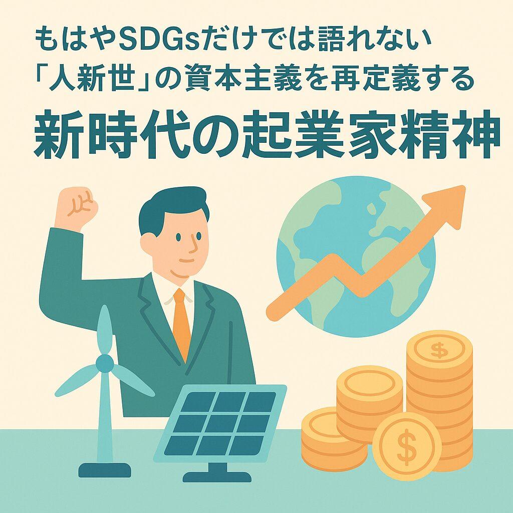 もはやSDGsだけでは語れない。「人新世」の資本主義を再定義する、新時代の起業家精神