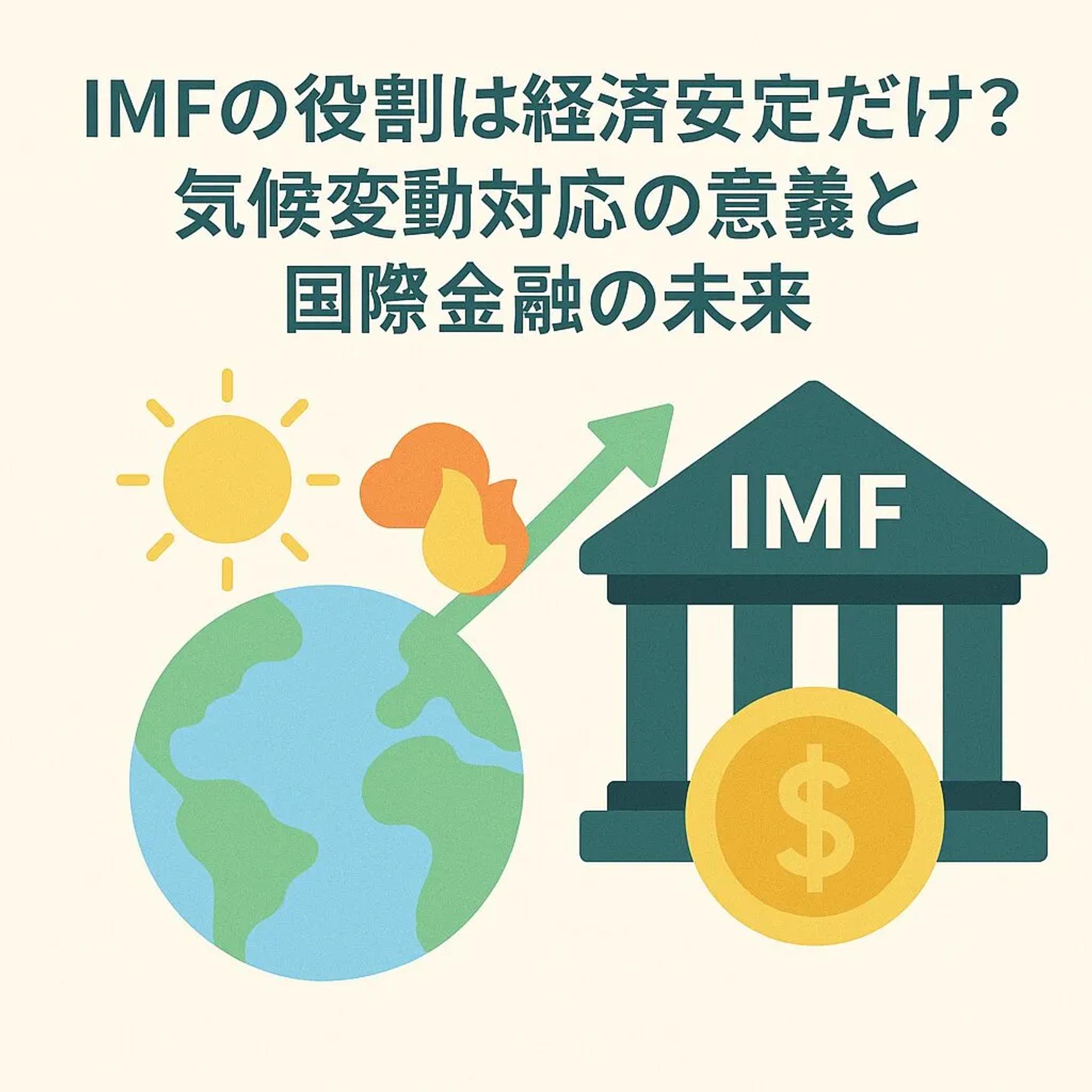 IMFの役割は経済安定だけ？気候変動対応の意義と国際金融の未来
