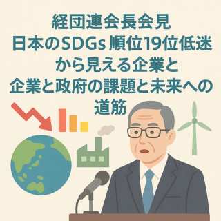 【経団連会長会見】日本のSDGs順位19位低迷から見える企業と政府の課題と未来への道筋