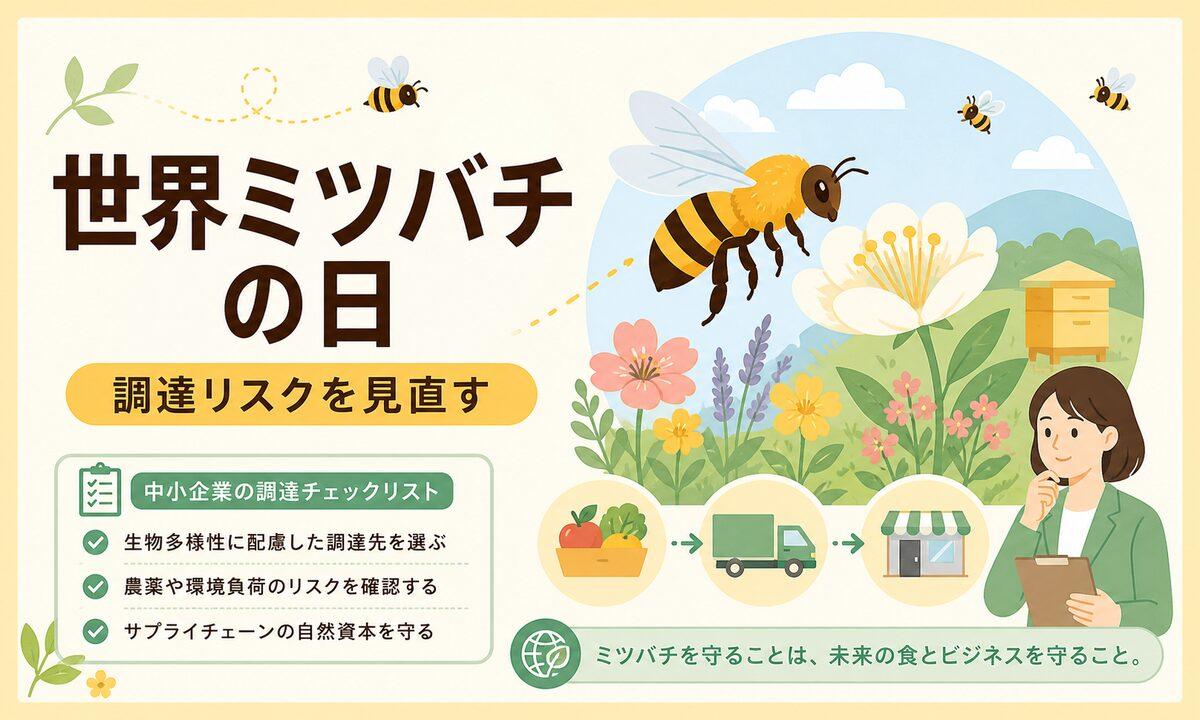 5月20日は世界ミツバチの日|受粉サービス危機と中小企業のサプライチェーン対策【2026年最新】