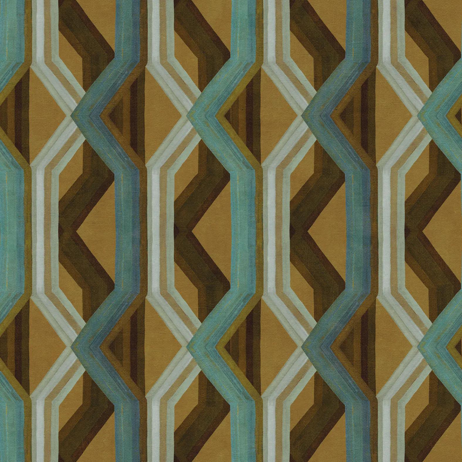 Pattern of design Rhombus in Ochra & Gold