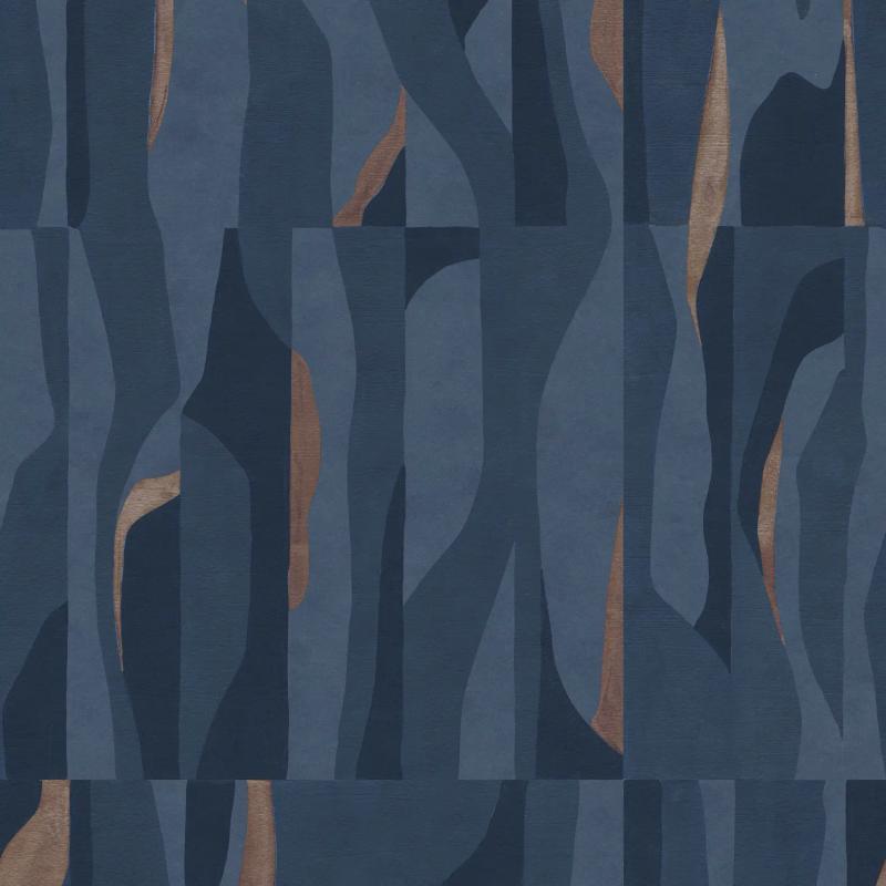 Pattern of design Abstract Tiles in Blu e Oro