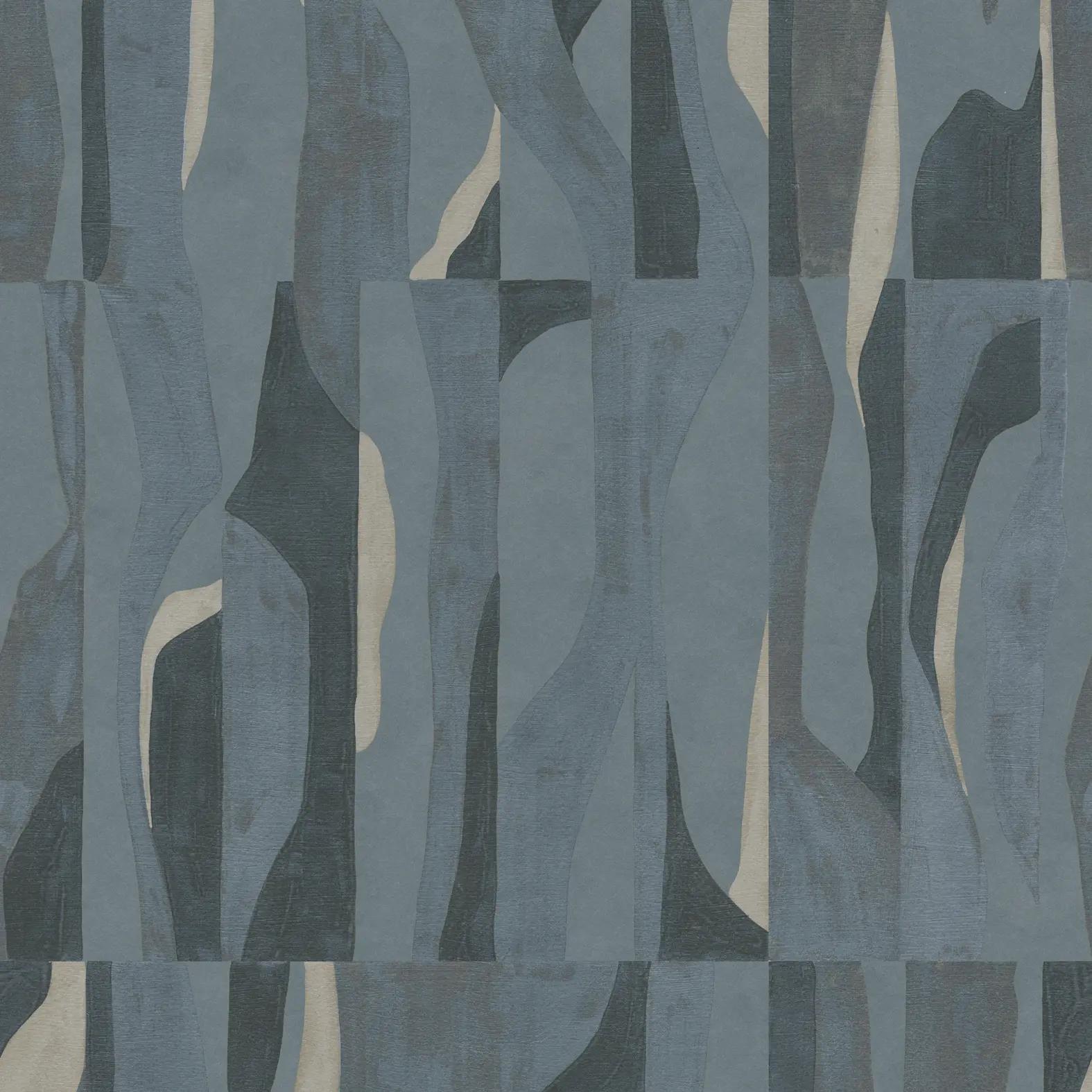 Pattern of design Abstract Tiles in Blue