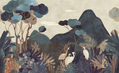 Blue with Herons