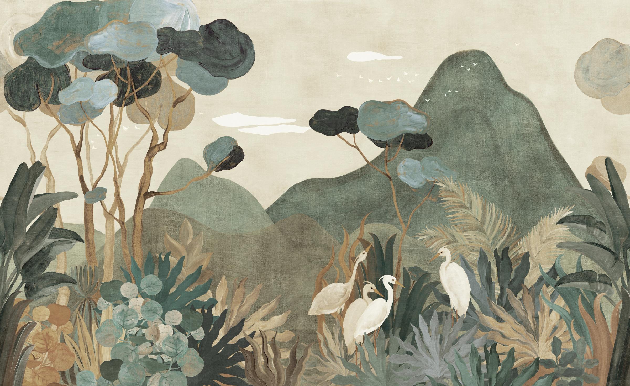 Green with Herons