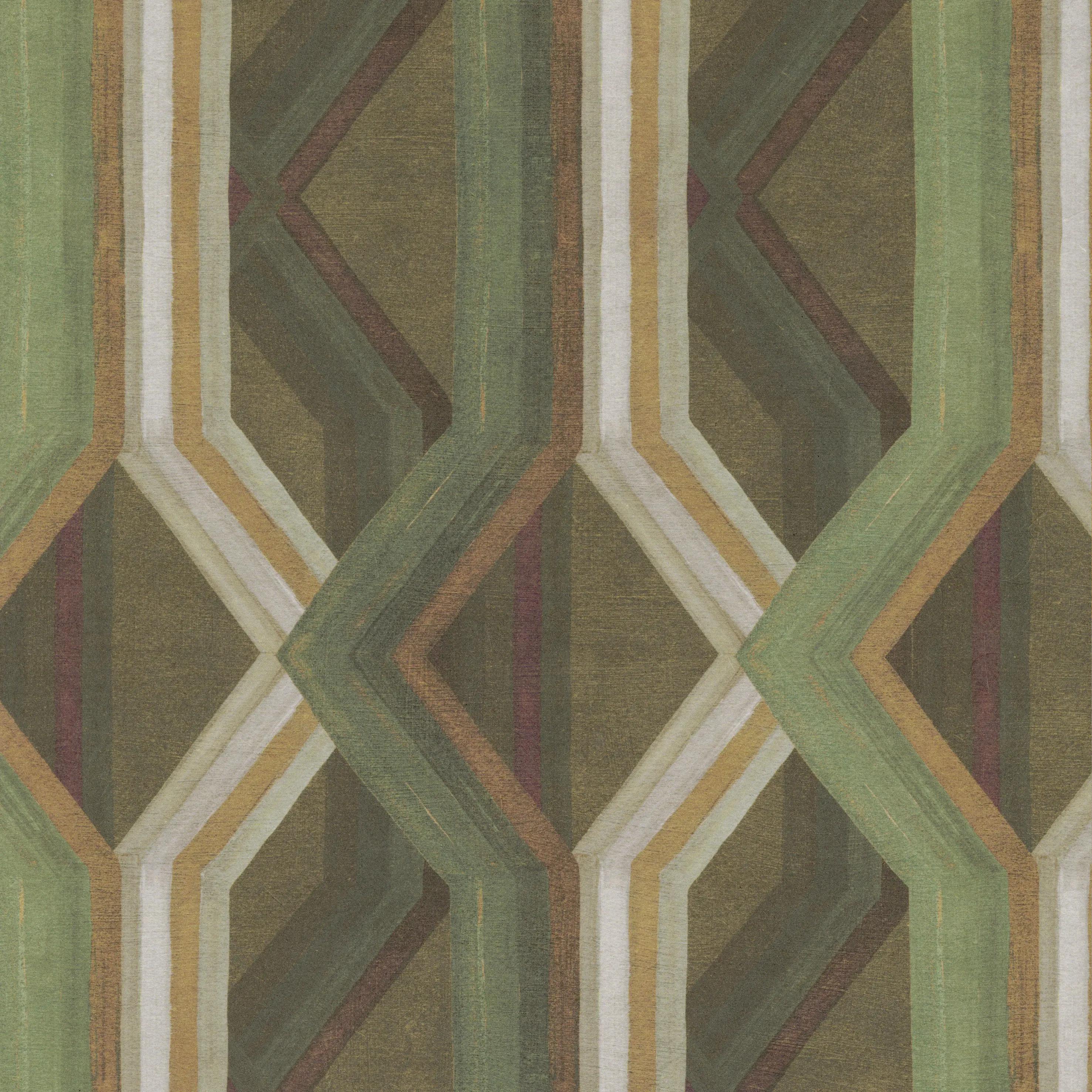 Pattern of design Rhombus Scan in Green