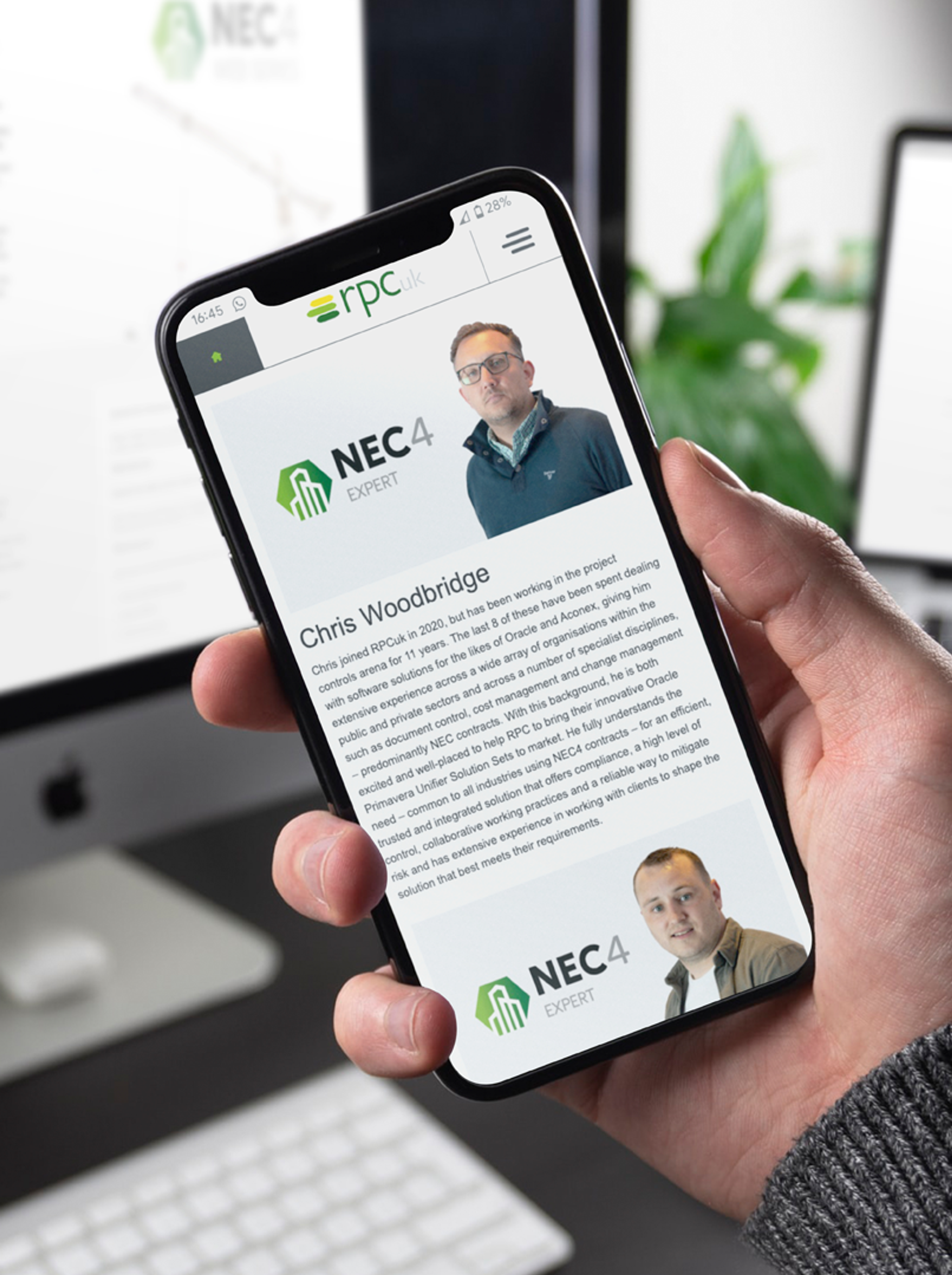 NEC4 Mobile Website