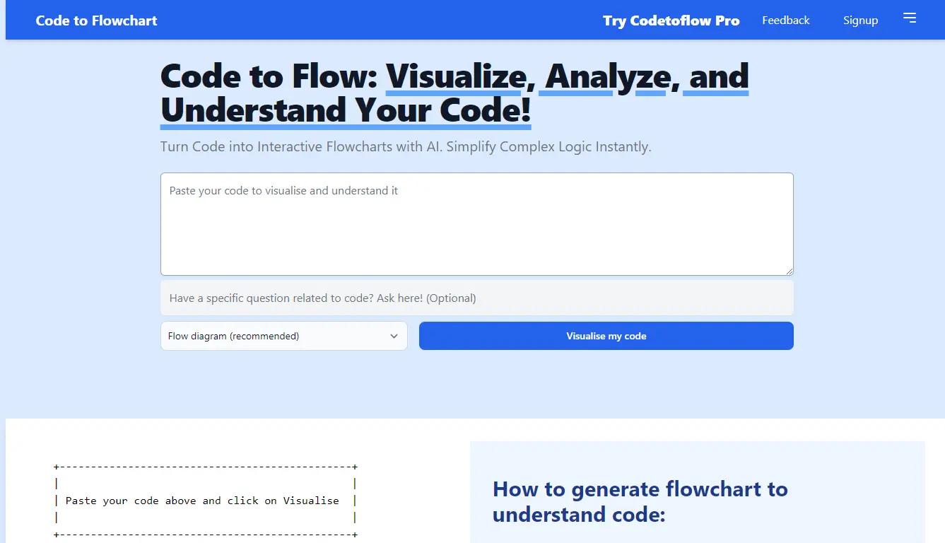 Code to FlowWebsite Screenshot