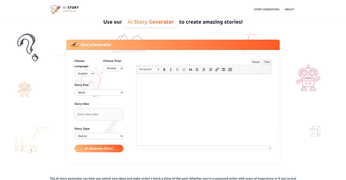 Story Generator Website