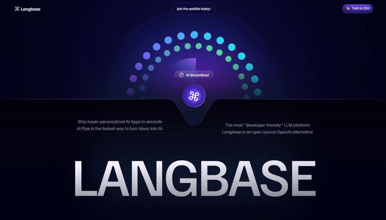 LangbaseWebsite Screenshot