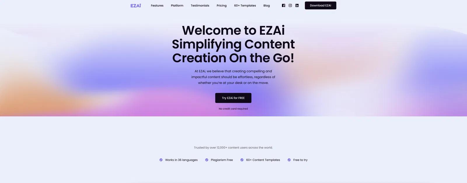 EZAi Website