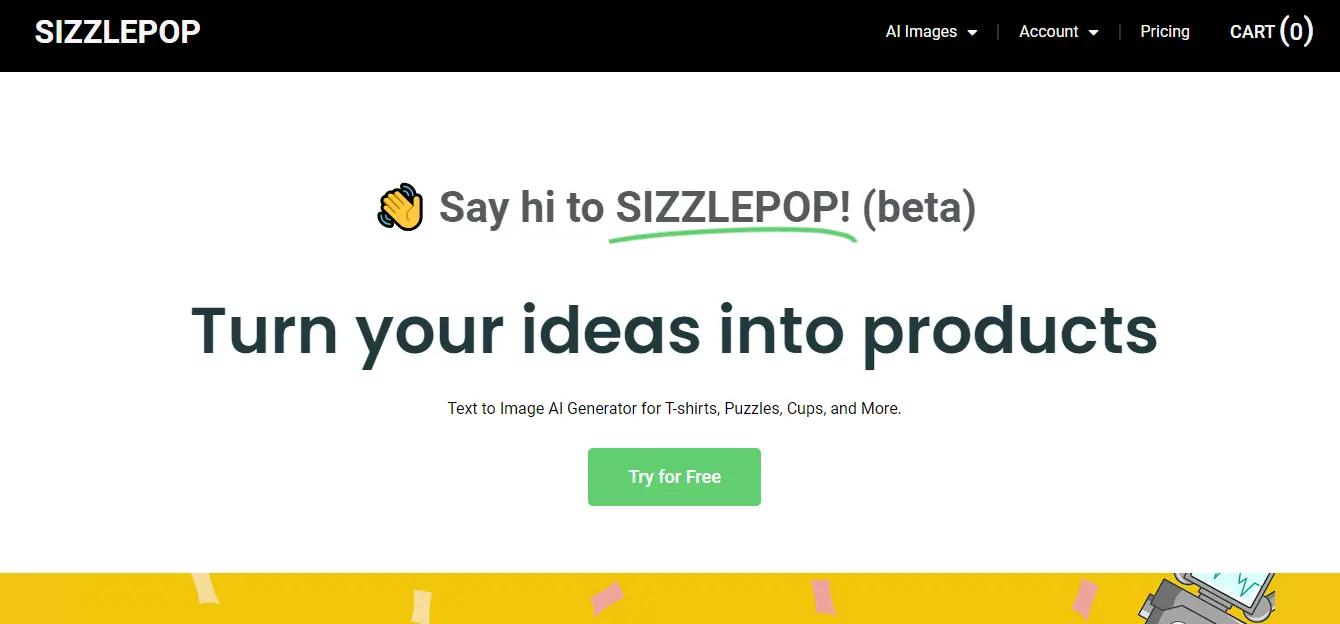 SIZZLEPOPWebsite Screenshot