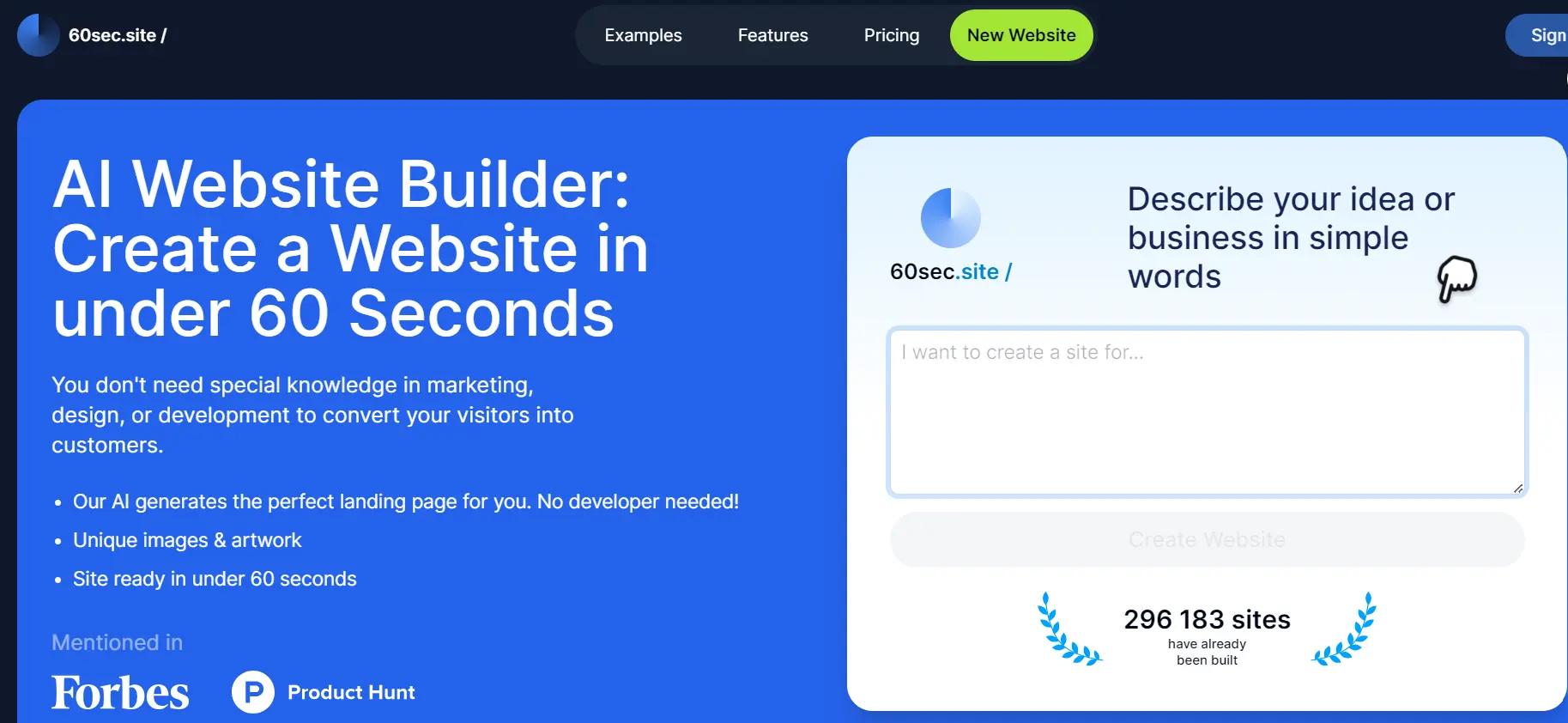 60sec.siteWebsite Screenshot