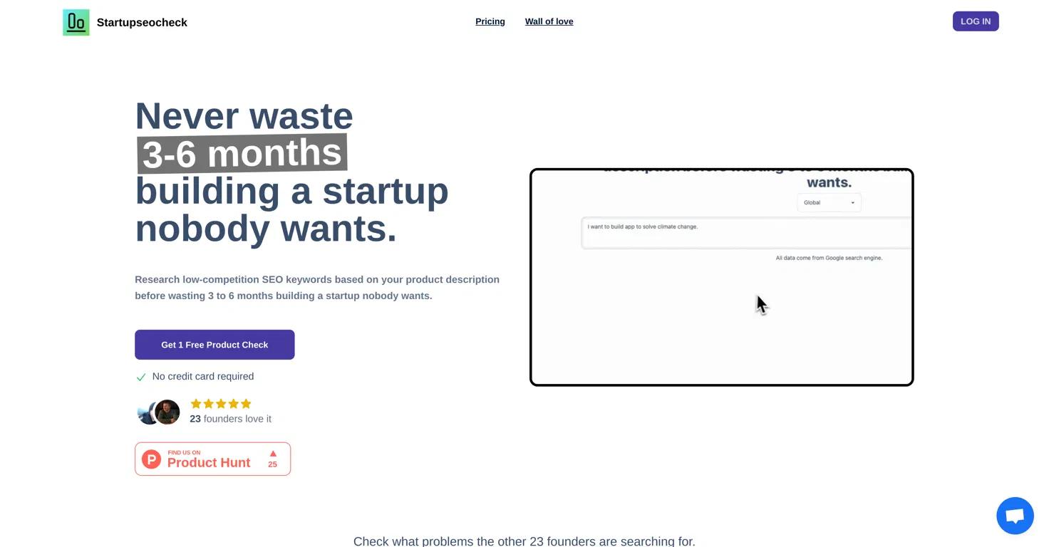 StartupSEOCheckWebsite Screenshot