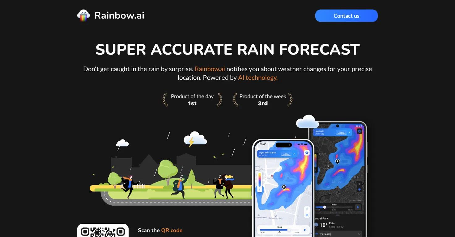 Rainbow WeatherWebsite Screenshot