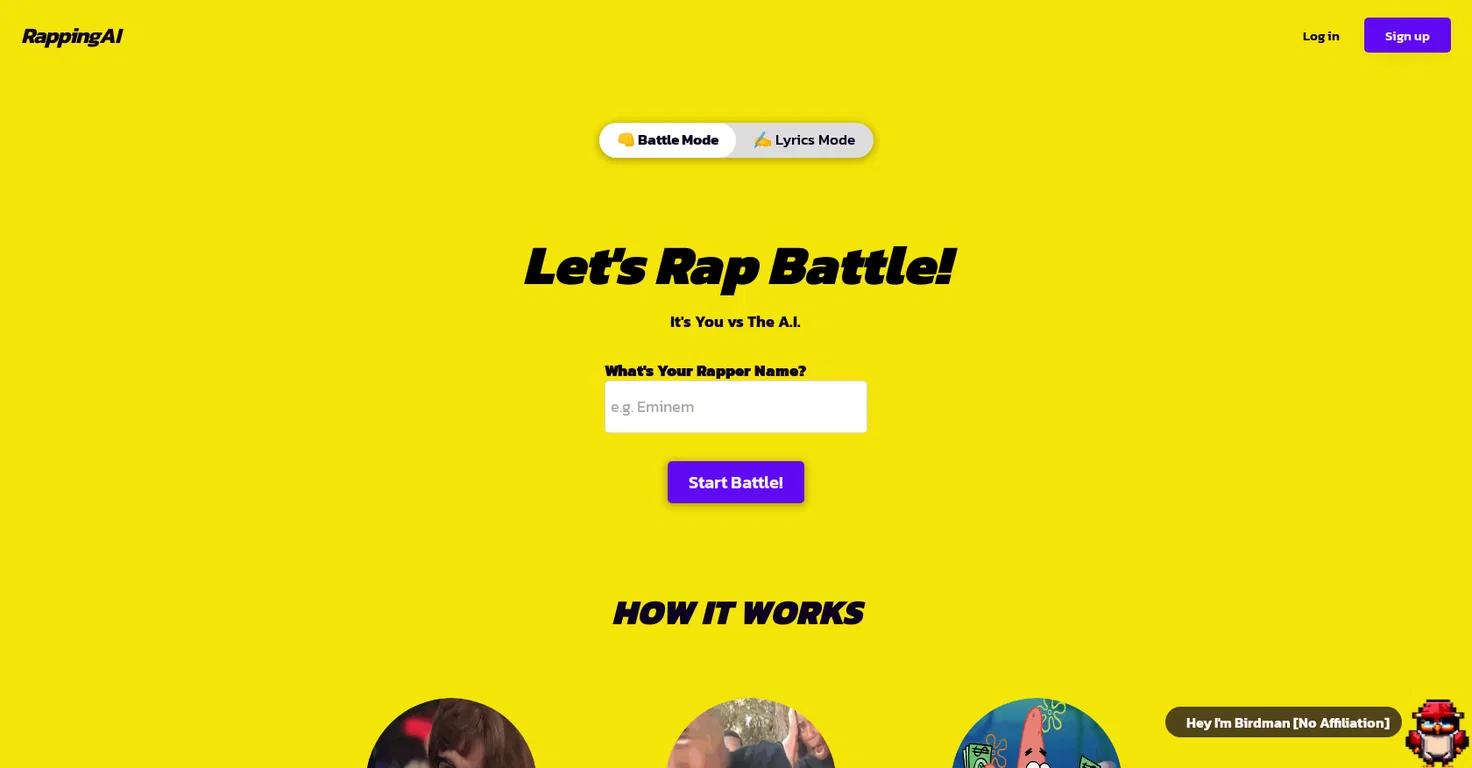 RappingAIWebsite Screenshot