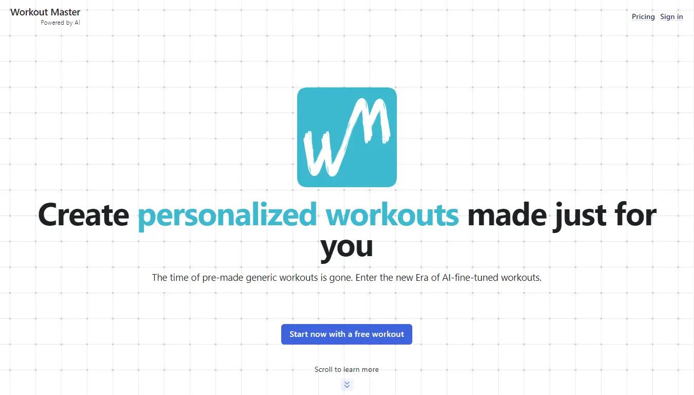 Workout Master Website