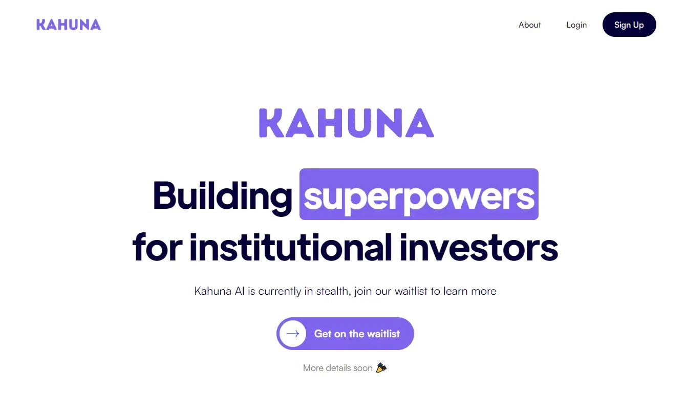 Kahuna Website Screenshot