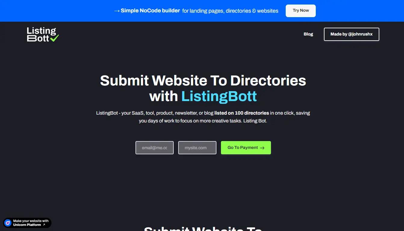 ListingBot Website