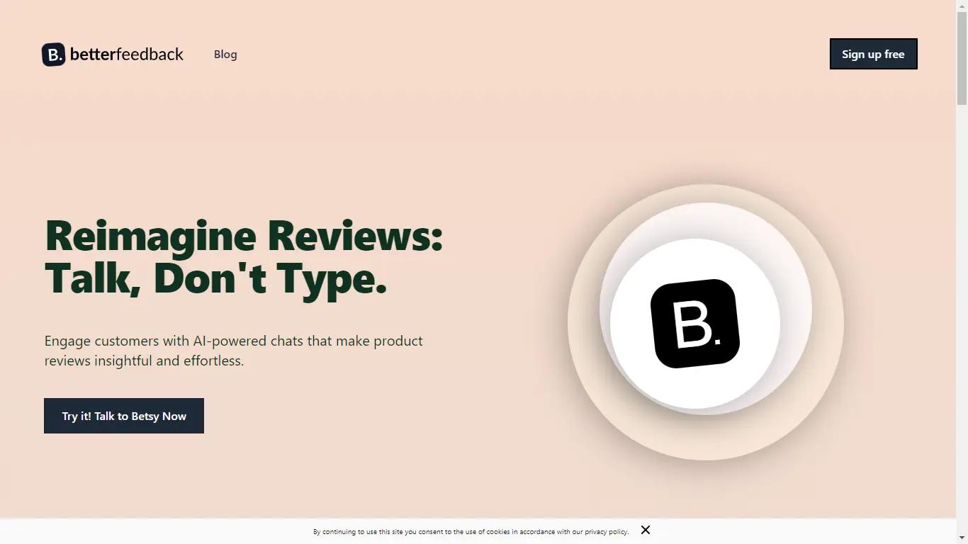 BetterFeedbackWebsite Screenshot