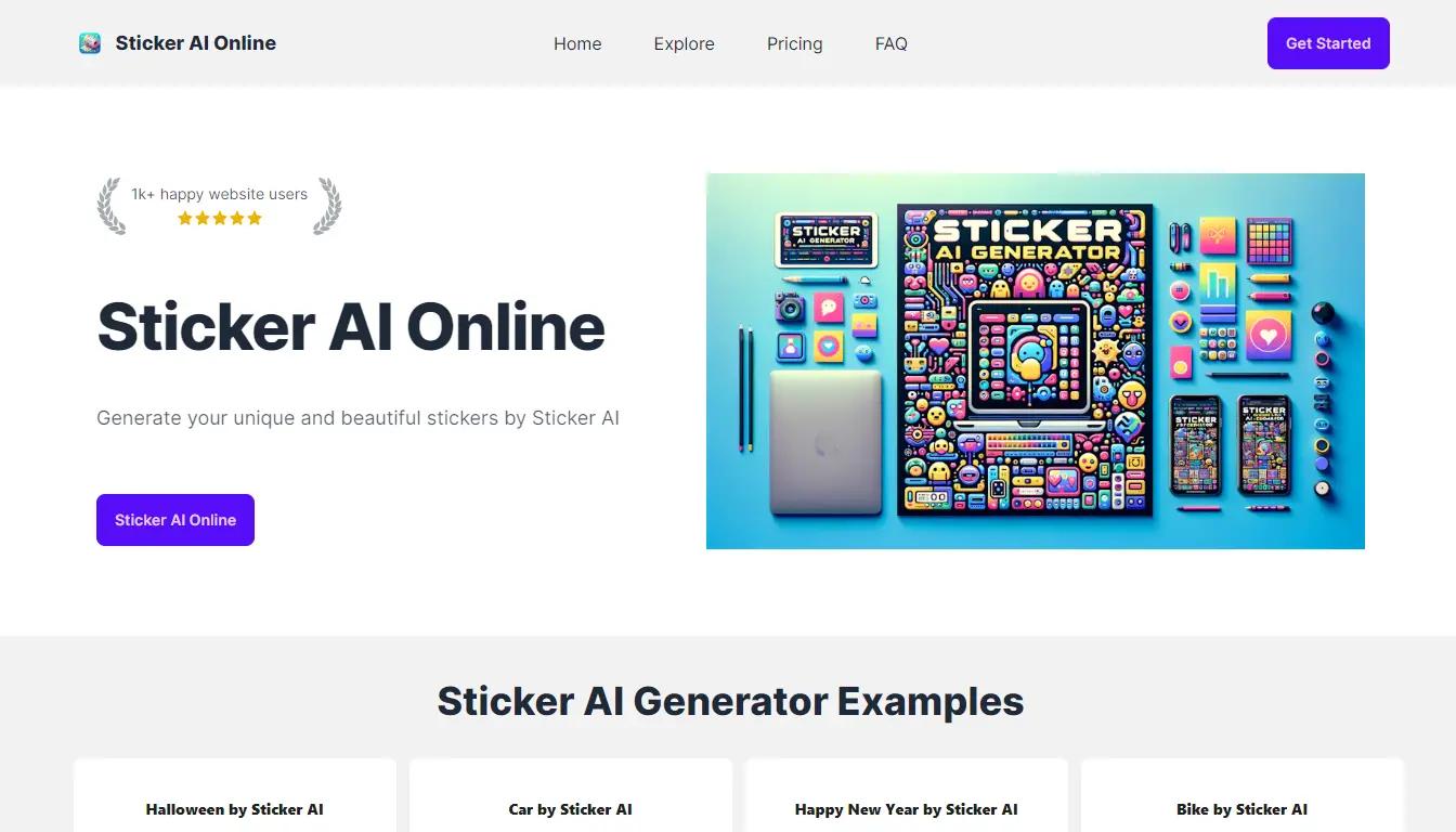 Sticker AI OnlineWebsite Screenshot