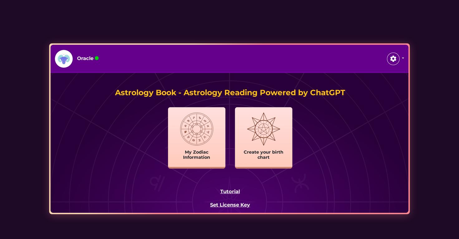 Oracle Astrology BookWebsite Screenshot