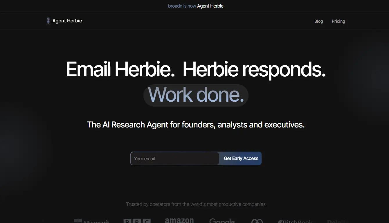 Agent HerbieWebsite Screenshot