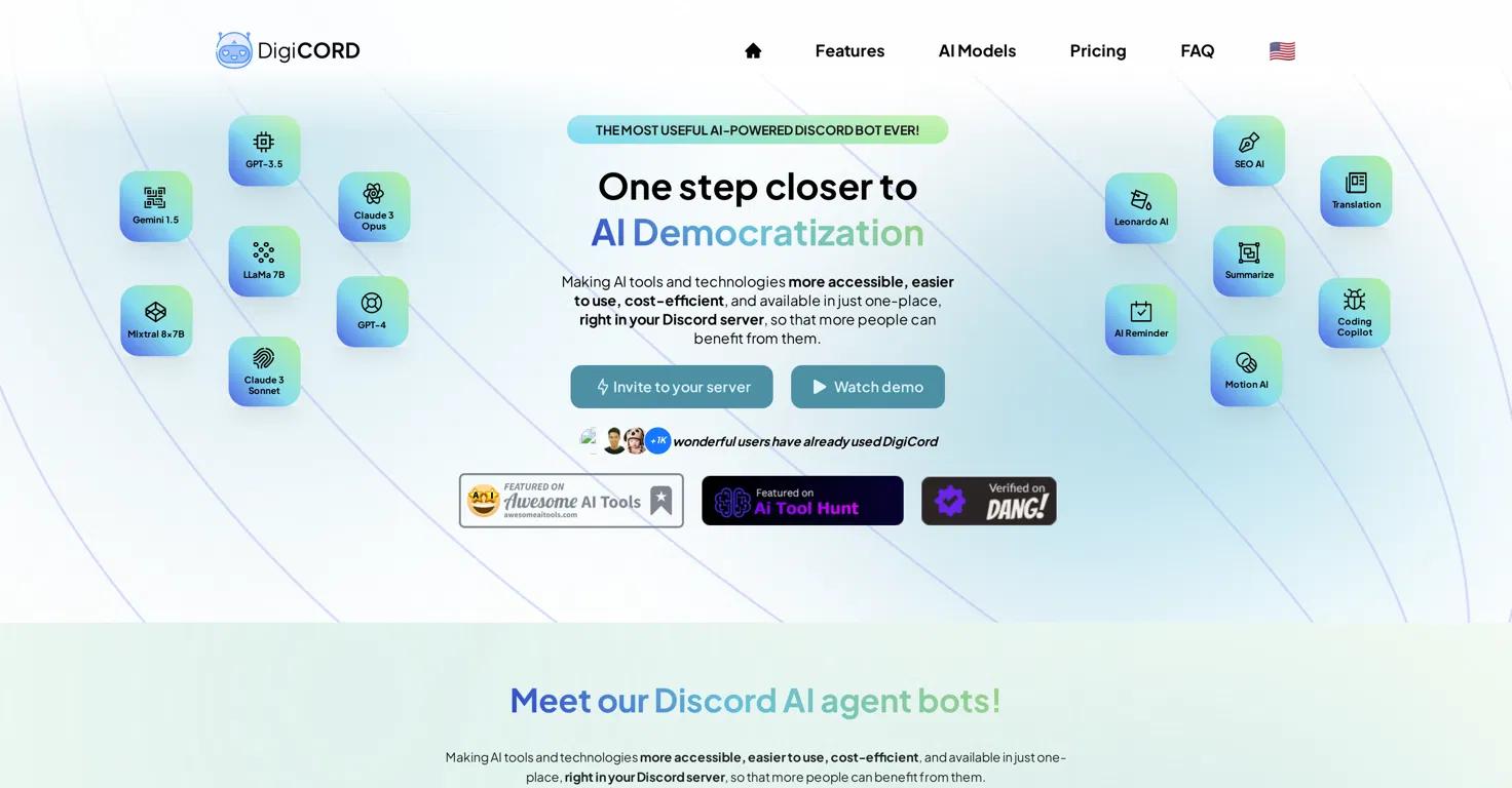 DigiCordWebsite Screenshot