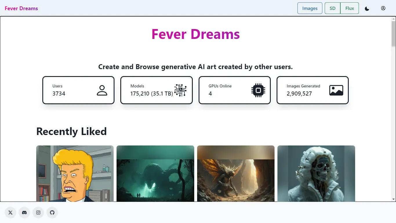 Fever DreamsWebsite Screenshot