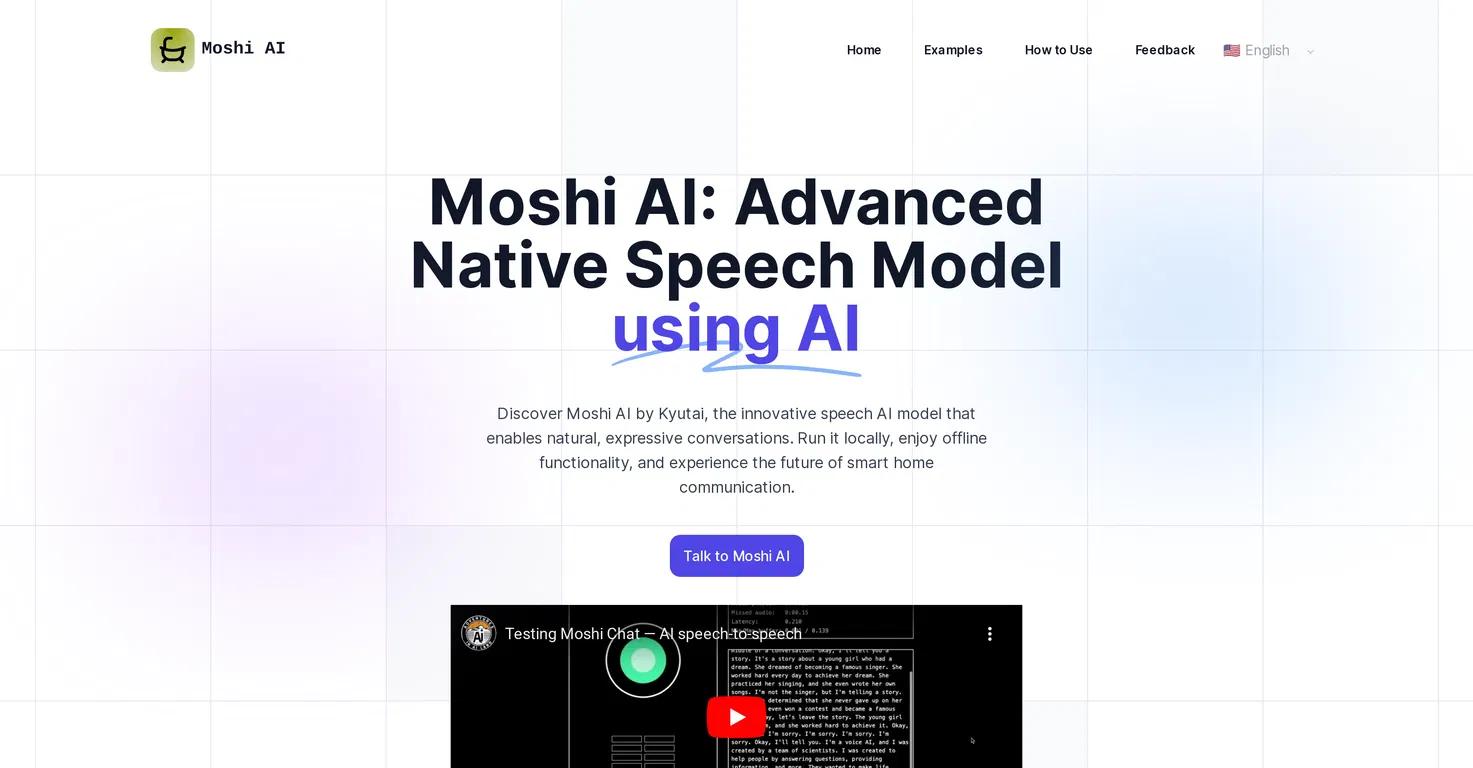 Moshi AIWebsite Screenshot