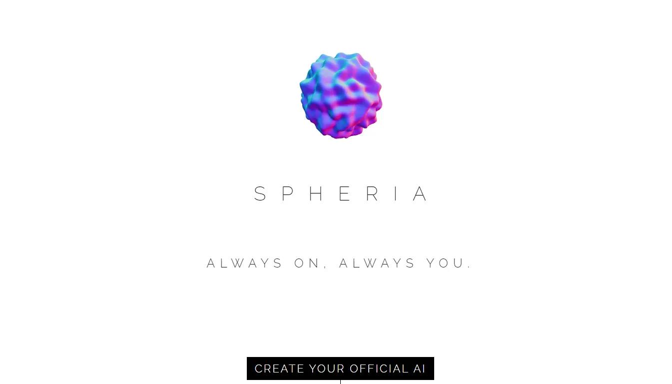 SpheriaWebsite Screenshot