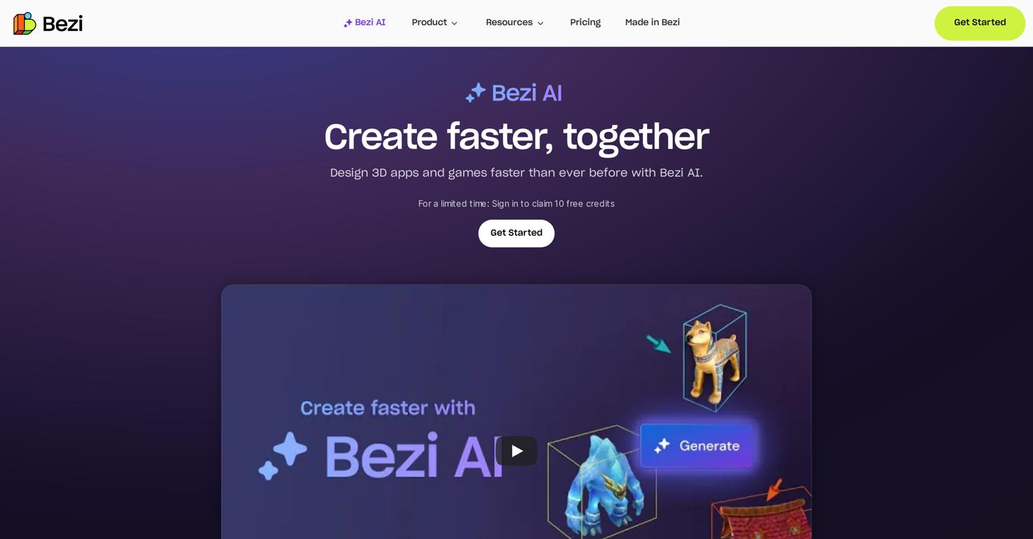 Bezi Website Screenshot