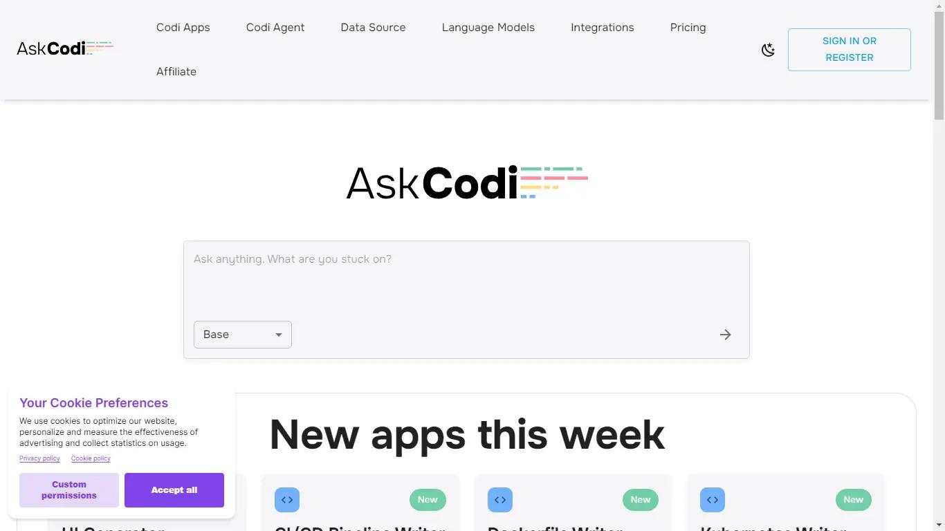 AskCodi Website