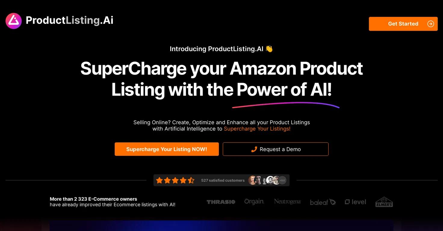 ProductListingWebsite Screenshot