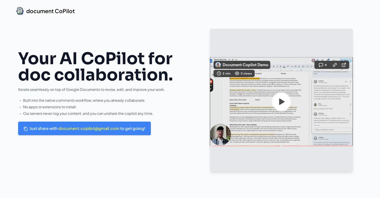 Document CoPilotWebsite Screenshot