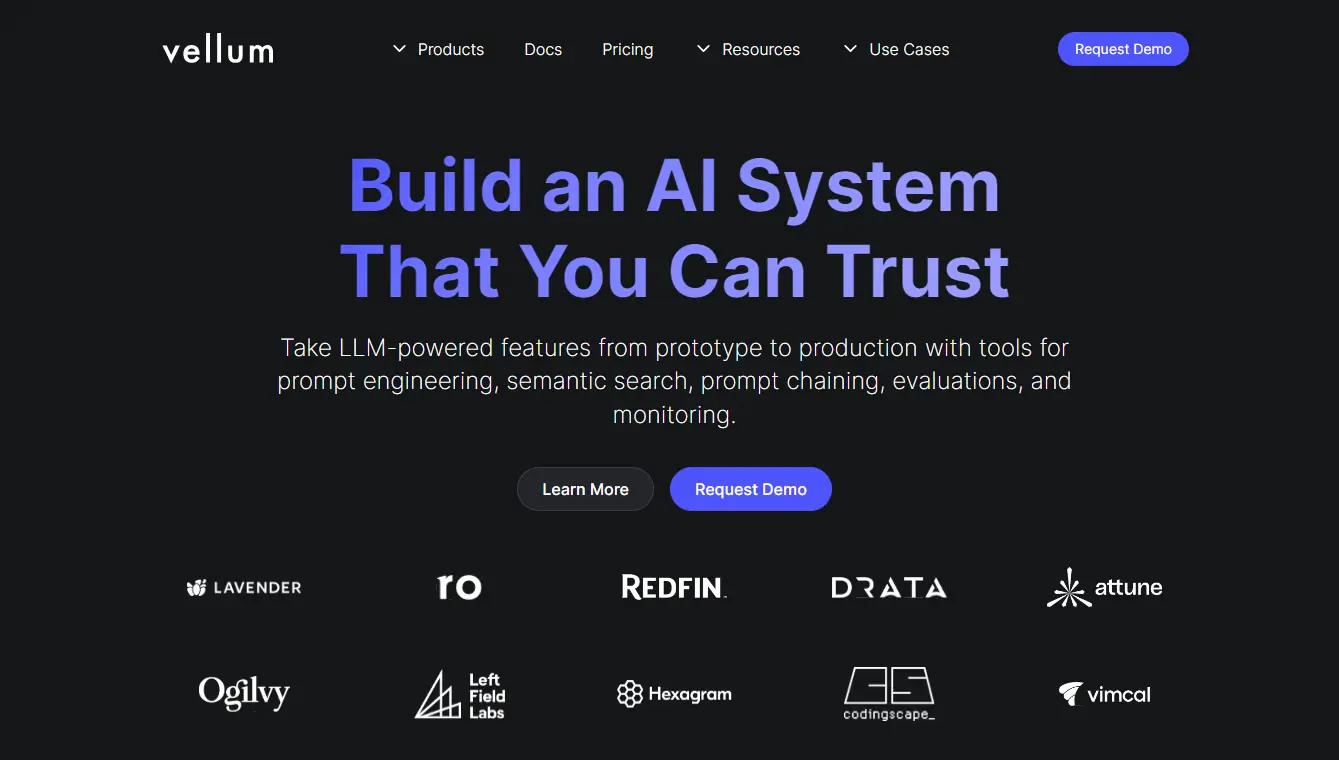 Vellum AI Website