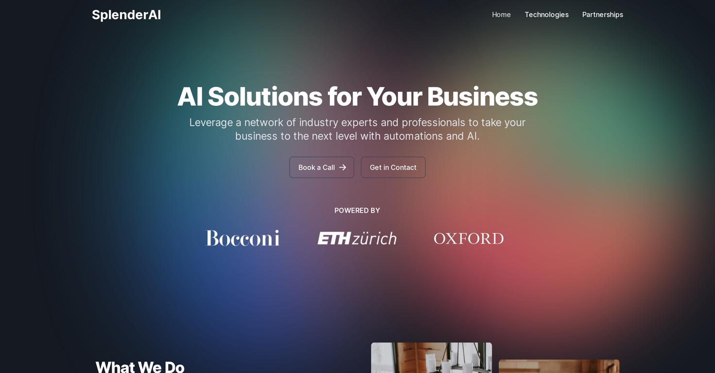 SplenderAIWebsite Screenshot