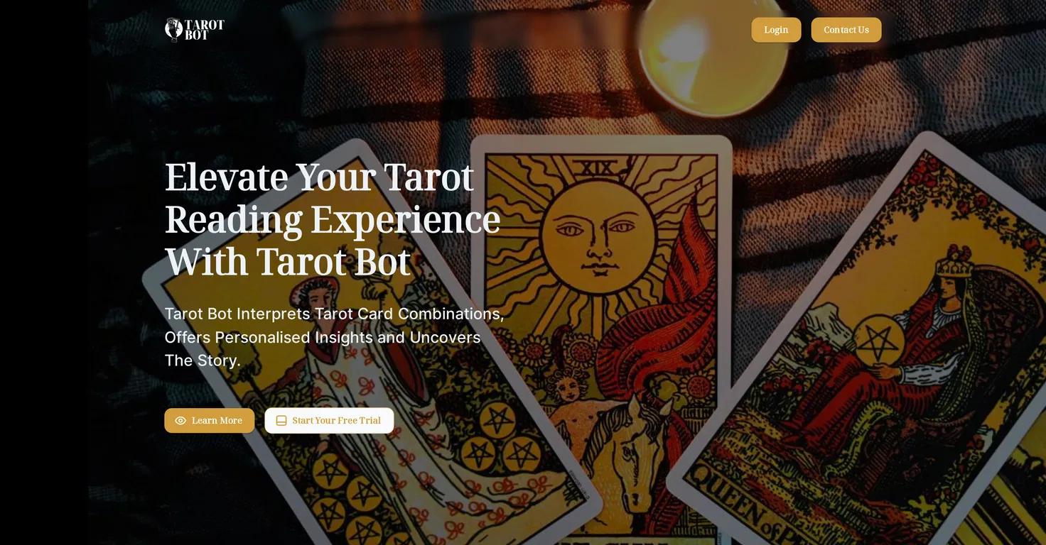 Tarot BotWebsite Screenshot