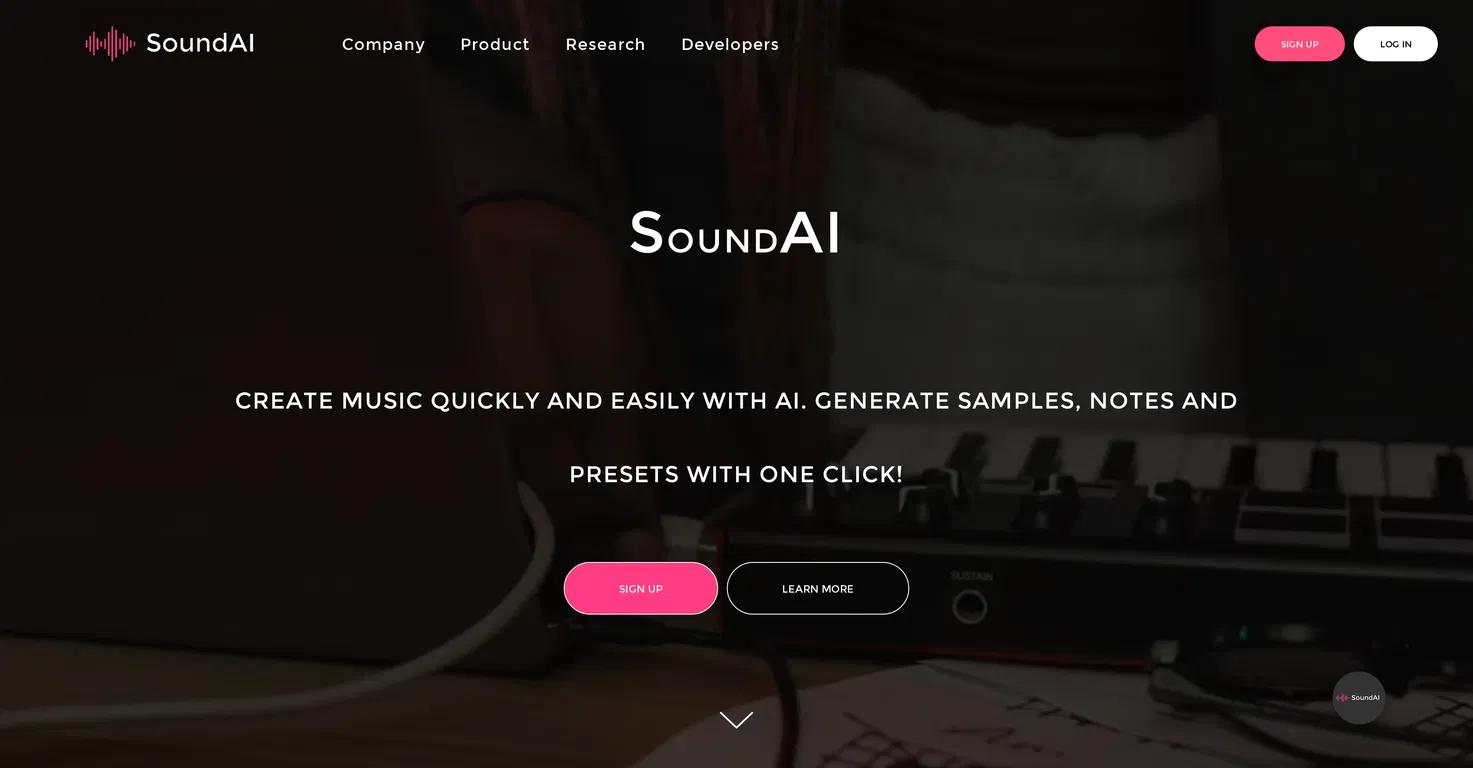 SoundAIWebsite Screenshot