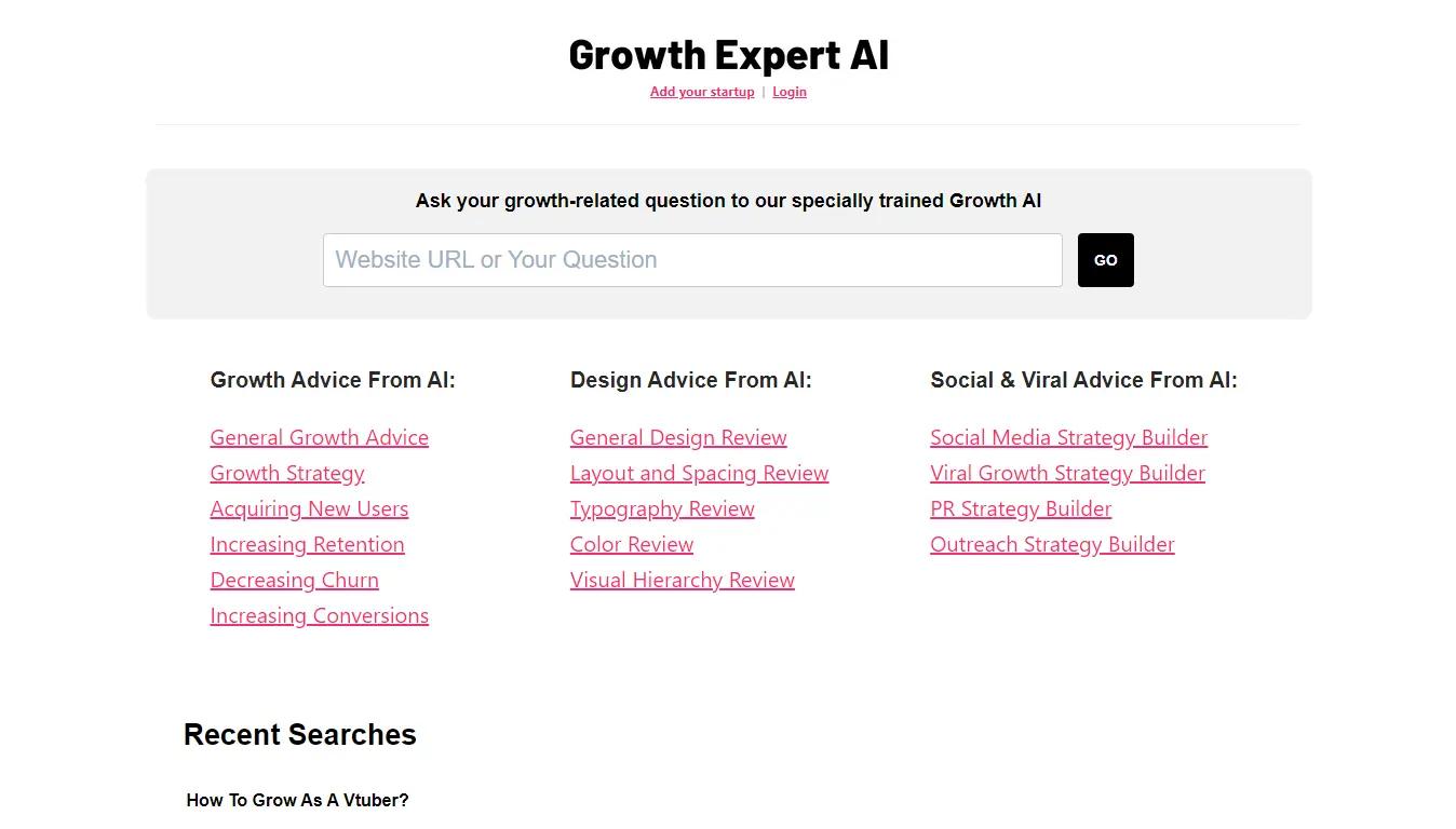 GrowthExpertAI Website