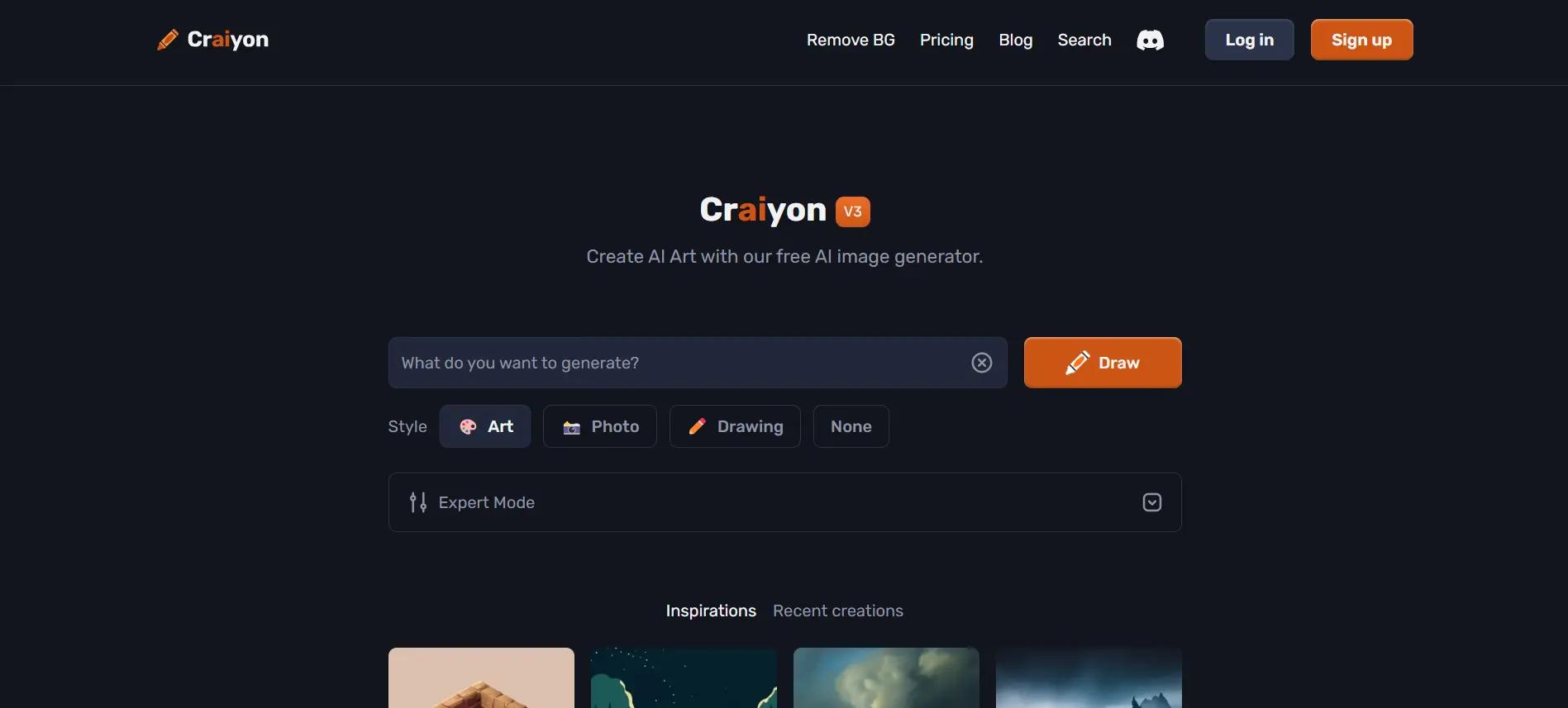 Craiyon Website