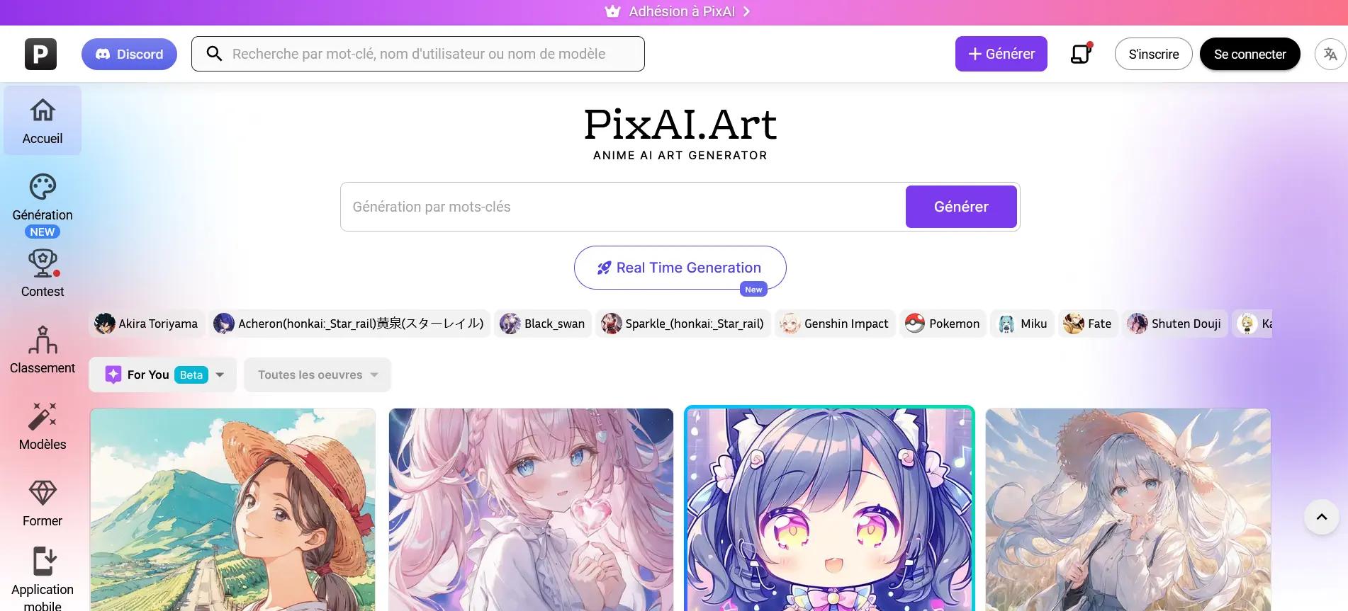 PixAIWebsite Screenshot