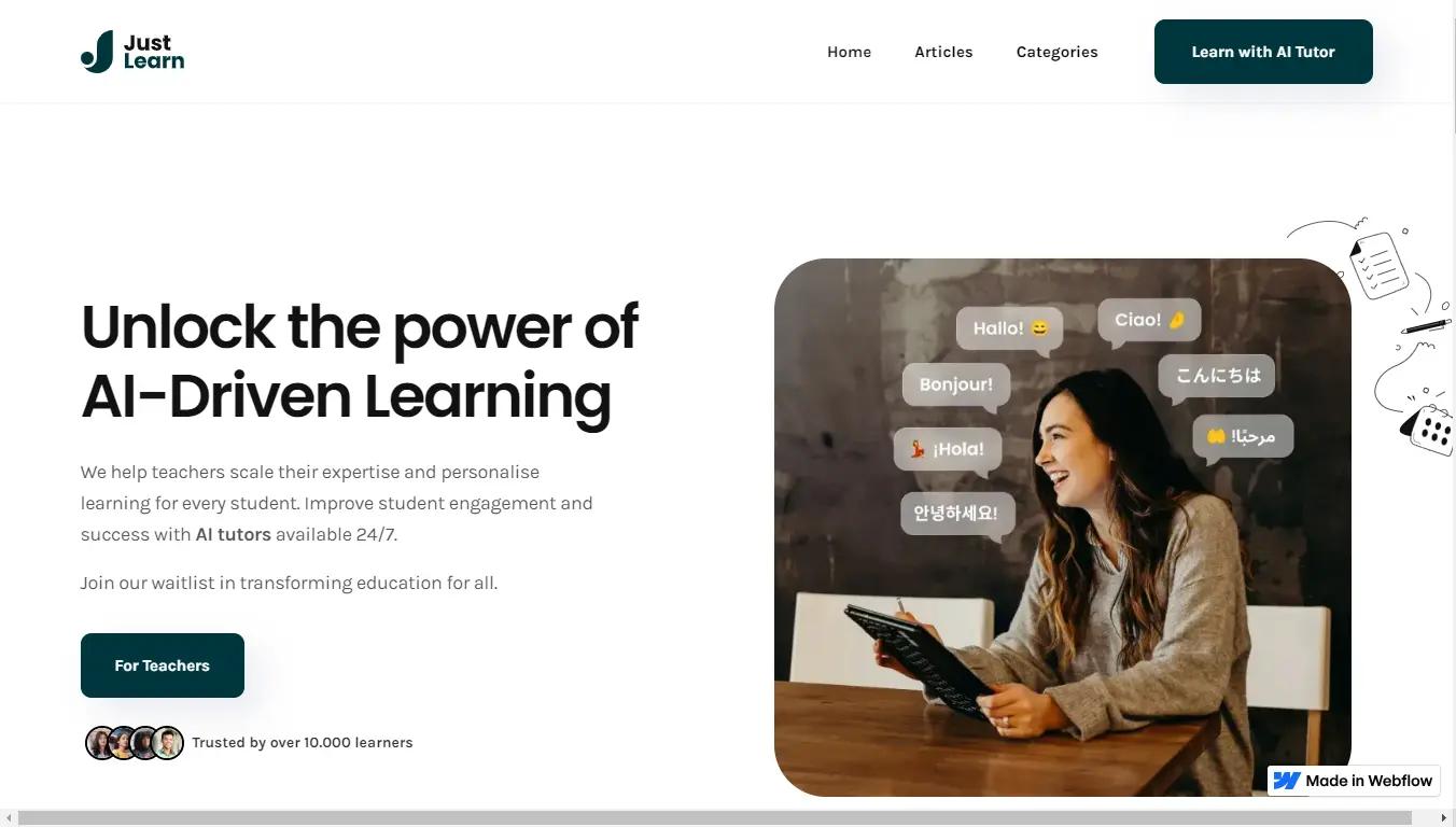 Justlearn Website