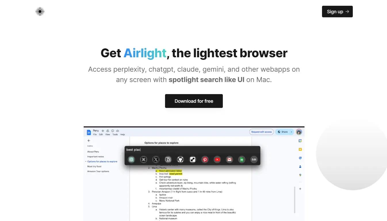 Airlight Website