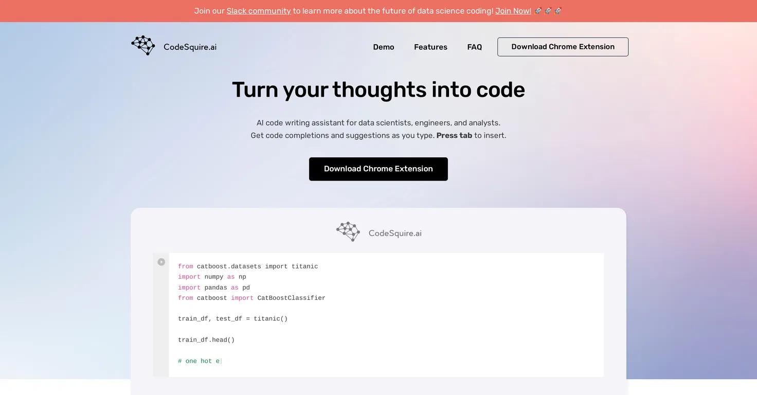 CodeSquireWebsite Screenshot