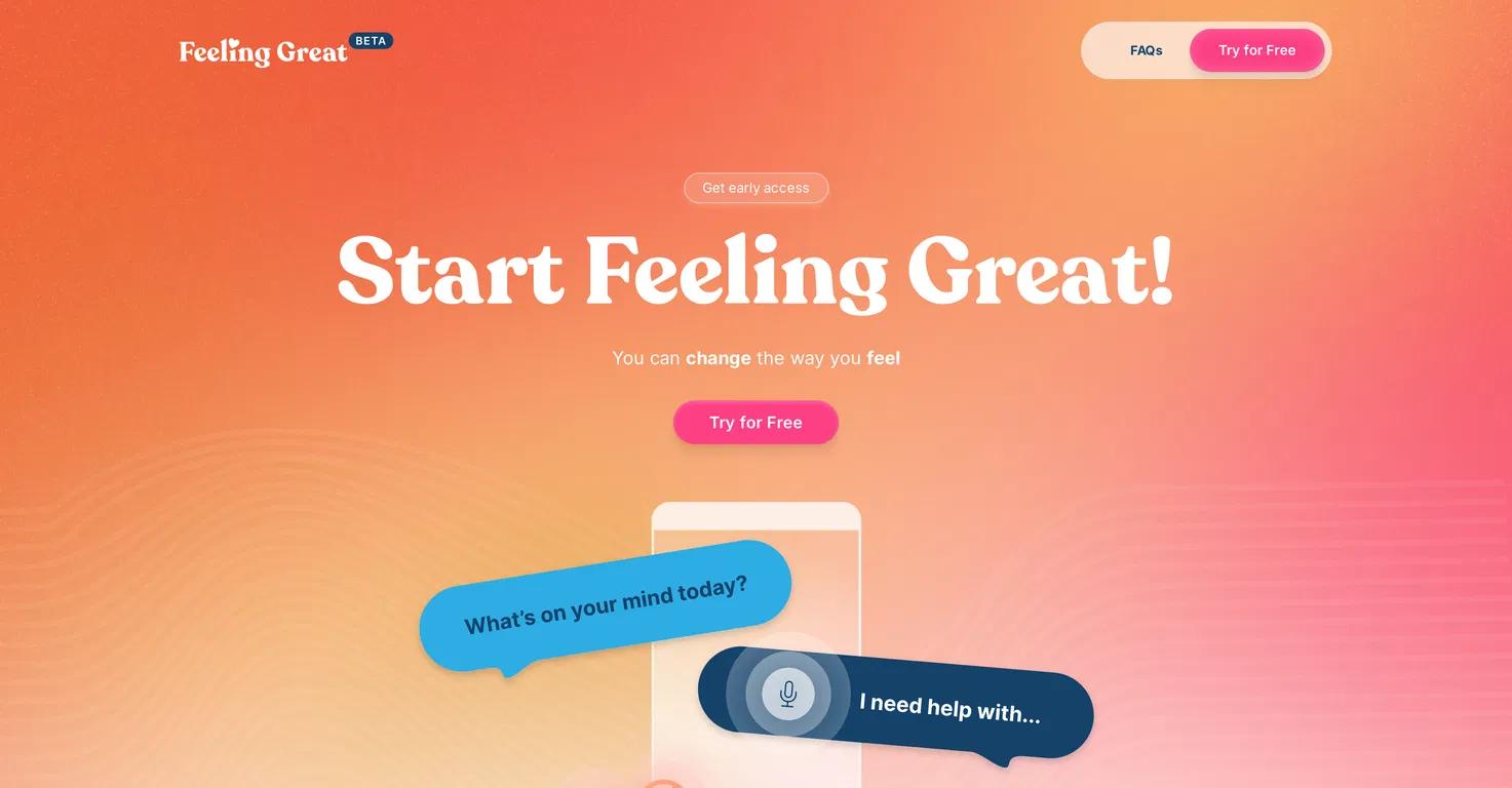 Feeling Great Website Screenshot