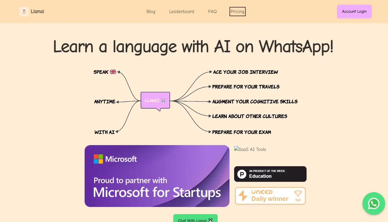 LlanaiWebsite Screenshot