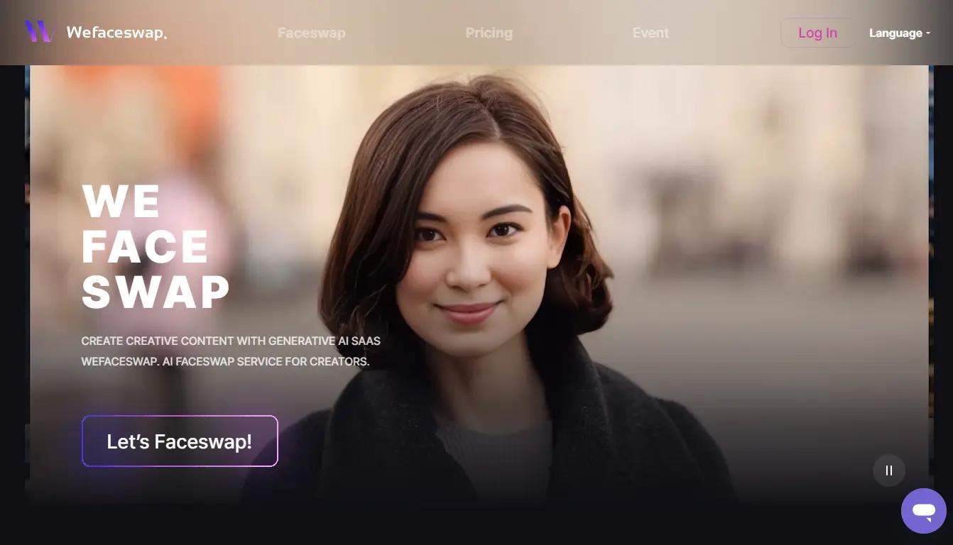 wefaceswapWebsite Screenshot